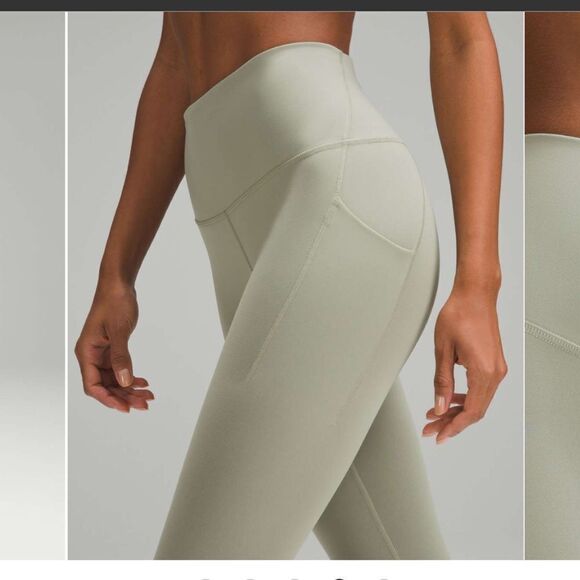 New LULULEMON Wunder Train High Rise HR Tight Pockets 25” LRLG Laurel Green 6 - Picture 4 of 6